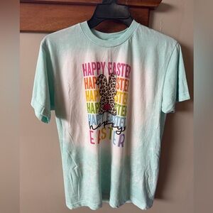 Tultex Adult Happy Easter T-Shirt - Light Blue
